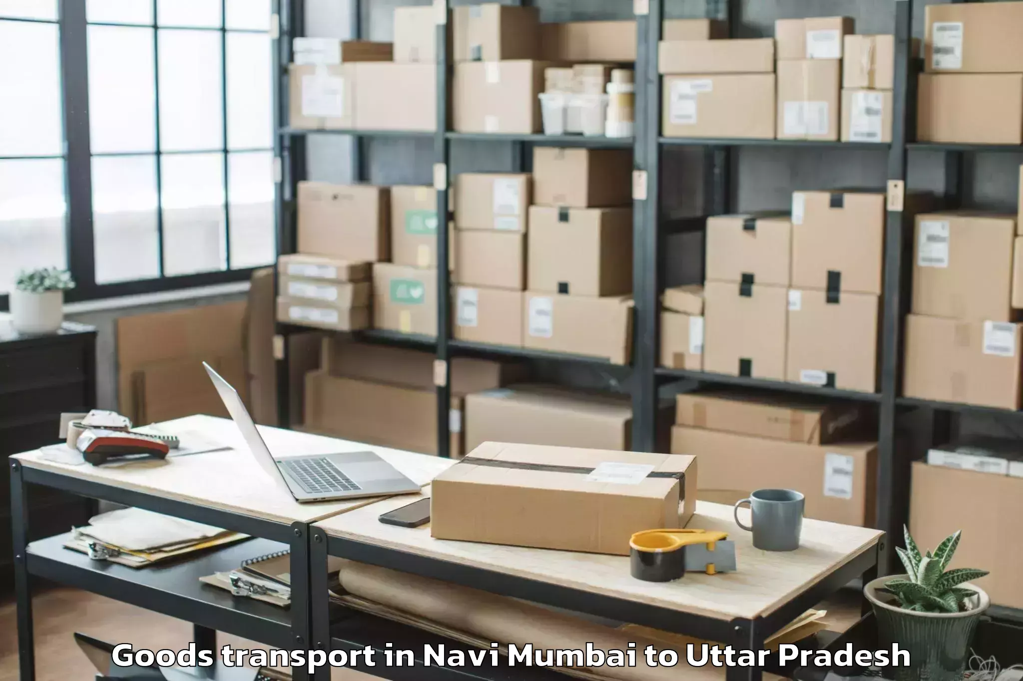 Book Your Navi Mumbai to Mahrauni Goods Transport Today